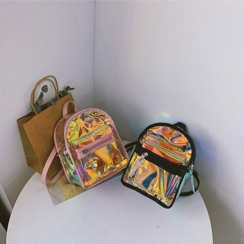Cute New Casual Backpack Fashion Mini Women Backpack Colorful Shoulder Bags Transparent Small School Bag For Teenage Girls