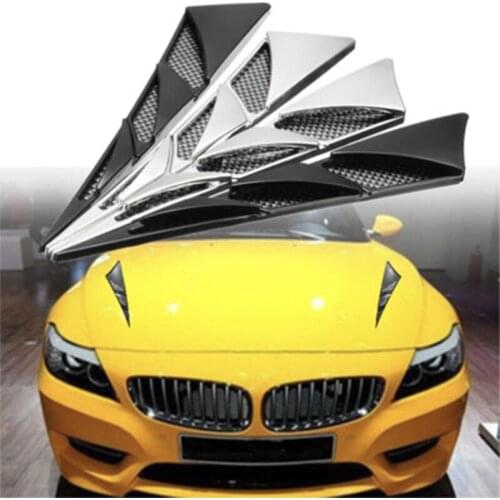 2pcs Car Hood Stickers ABS Universal Side Air Intake Flow Vent Cover Exterior Decoration Car-styling For Mercedes Benz W203 W205