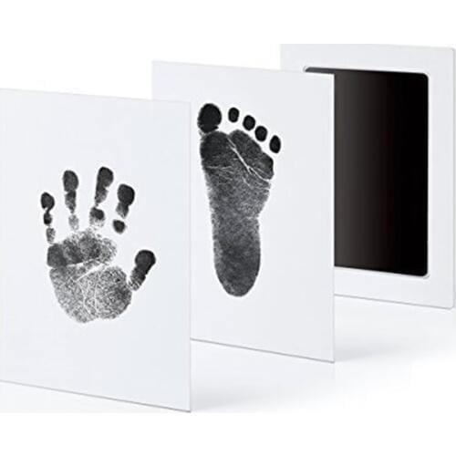 Montessori Educational Toys for Baby Early Learning Materials Newborn 0-2 Years Handprint Growing up Souvenir Safe Inkless