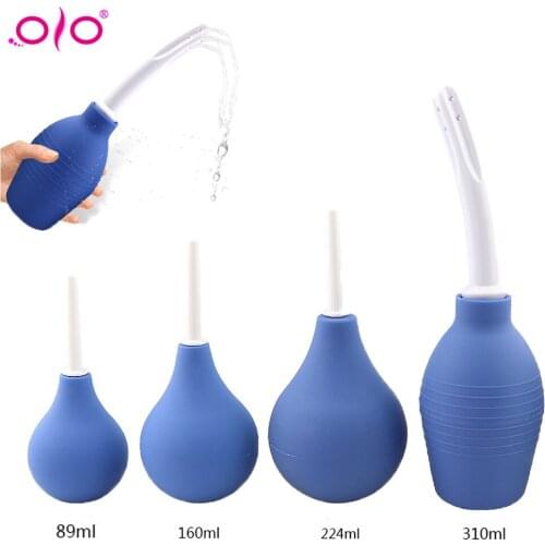 OLO 1Pc Anal Shower Douche Cleane Spherical Anal Vagina Rectal Colon Irrigation Cleaning Health Sex Toys For Woman/Man