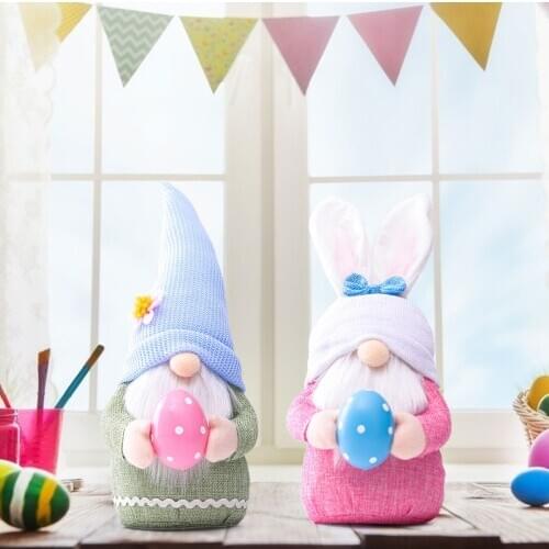 Easter Lovely Decoration Doll Easter Birthday Party Easter Bunny Easter Eggs Rabbit Bunny Egg Birth Birthday Party Decoration