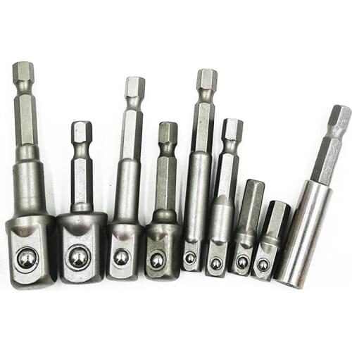 1/4" 3/8" 1/2" Driver Adapter Hex Wrench Extension Drill Bits Socket Adapter Power Extension Bit Set for Drills Nut Driver