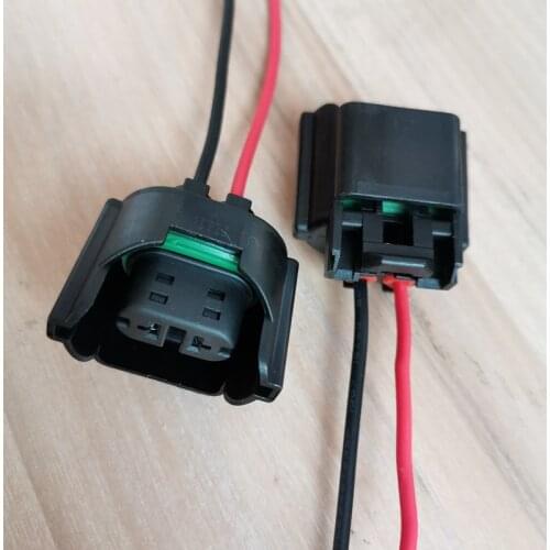 2/4/10pcs/lot 2 Pin/Way Fog Light Lamp Adapter Plug Connector With Pigtail Wire Cable For VW Audi Touran Passat B7/CC Golf Skoda