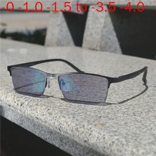Half Frame Outdoor Photochromic Myopia Glasses Man Brand Full Frame Nearsighted Eyewear Short-sight For Women&Men-1.0to-6.0 NX