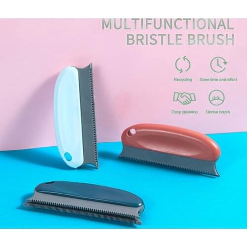 Multifunctional Household Dust Removal Brush Bristles Clothes Hair Removal Brush Hair Remover Pet Cat Dog Hair Cleaning Brush