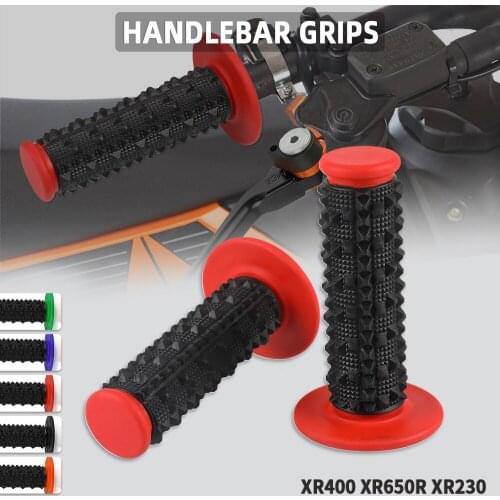 Universal Dirt Pit Bike Rubber Handlebar grips bar End Fit For HONDA XR400 XR650R XR230 MOTARD XR400 MOTARD XR250 MOTARD BAJA