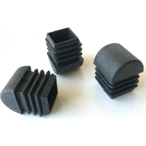 10pcs Square oblique pipe plug Blanking End Cap 25 -50mm Plastic table chair leg decorative dust cover furniture feet protector