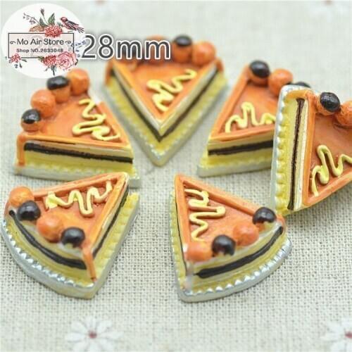 10PCS 3D Pizza Resin Flat back Cabochon miniature food Art Supply Decoration Charm DIY craft