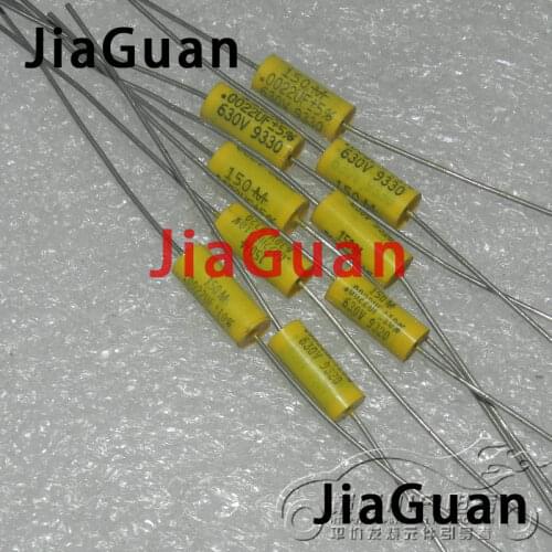 10PCS New Original MALLORY 150 630v0.0022uf 5X11mm 5% 222J 630VDC Axial electrodeless film capacitor 2.2nf/630v 0.0022UF/630v