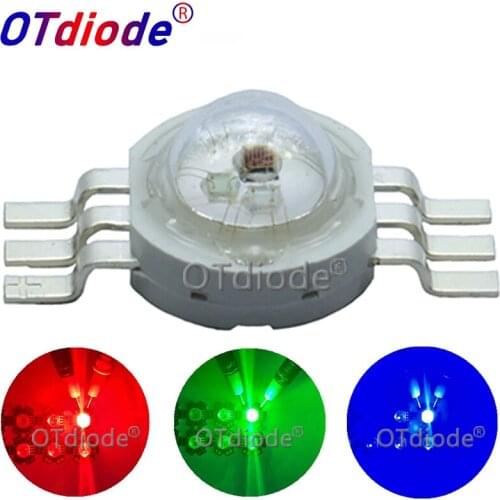 100pcs 9W LED RGB High power LED Diode Chip Lamp bulbs RGB Six Legs 700mA 3.2-3.4V Taiwan Genesis/HPO 45MIL Chips Free shipping