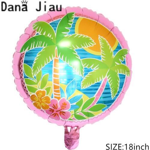 18inch pink Coconut tree foil hospital summer sunshine Beach balloon wed decors sea green plant birthday ball supplier