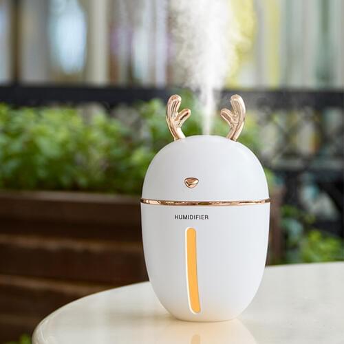 450ML Ultrasonic Air Humidifier Rich Fog 3 In 1 Cute Deer Ultrasonic Humidificador USB Essential Oil Diffuser Aroma Difusor Lamp