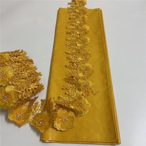 5+5 Yards Bazin Riche Fabric Vintage Embroidered Ribbon For Crafts For Garment Sewing Accessories With Bazin Riche