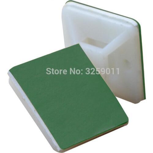 50PCS Self Adhesive Cable Tie Mounts 30 mm * 30 mm Screw Hole Anchor Point Provides Optimal Strength for Long-Term green stick
