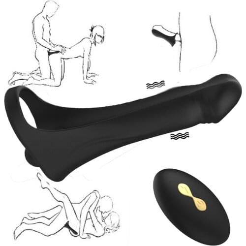 Wireless Double Penetration Remote Control Strap On Vibrators For Men Strap On Anal Butt Plug Dildo Adult Sex Toys For Couples