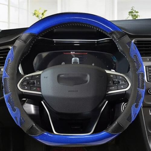 Car Steering Wheel Cover D Shape For VW GOLF 7 8 2015 JATTA Passat Tiguan For Nissan Qashqai J11 X-trail T32 Geely Atlas 2016