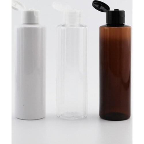 200ml Flip Cap Bottle Container Refillable Cosmetic empty bottle makeup samples cosmetics Liquid soap Shower Gel shampoo