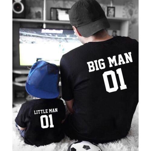 Big Litter Man Family Matching Little Father Son Kids Clothes Baby boy Father and Son Family Look Summer Kids Clothes