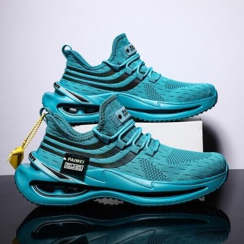 Breathable Men Casual Shoes Air Mesh Light Sneakers Men Thick Bottom Shockproof Shoes Fashion Luminous Walking Footwear Big Size