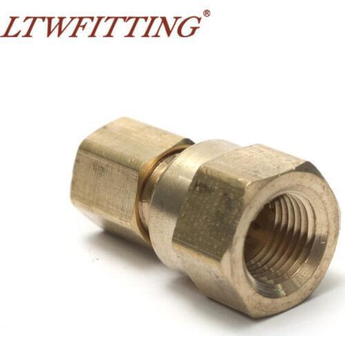 LTWFITTING Brass 3/16" OD x 1/8" Female NPT Compression Connector Fitting