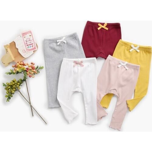 Melario Baby Girls Leggings Cotton Big PP Pants Spring Autumn Kids Girl Pants Fashion High Waist Long Trousers Children Pant