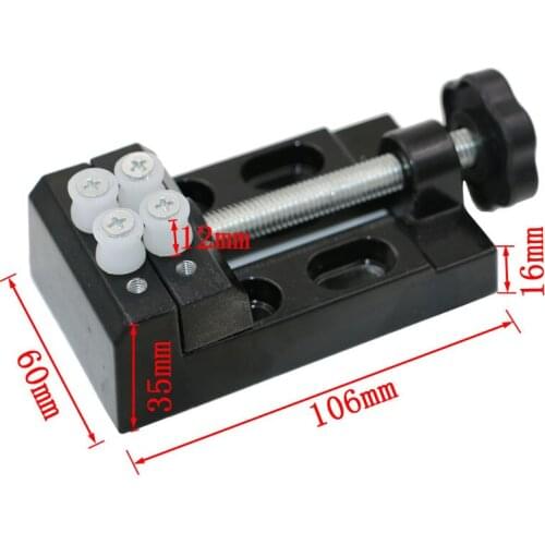 1PCS High Quality Aluminum Alloy Mini Bench Vice Vise, Flat Jaw Clamp Olive Walnut Electric Grinder Jig Bed Carving
