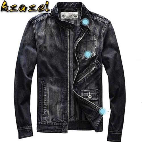 Automotive Design Men 's Jean Jackets Large Size 3XL Casual Mens Winter Denim Jackets Super Quality Bomber Jean Jacket Men C1486