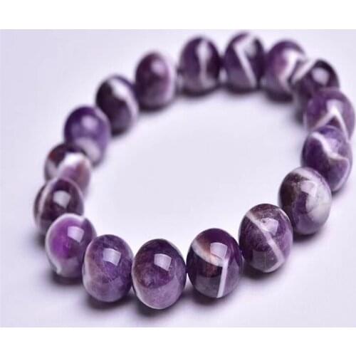 Natural Amethyst Bracelets For Women Crystal Stones Girl Birthday Gift Natural Gems 12-16MM