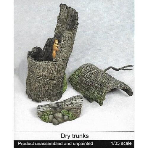 New Unassembled 1/35 DRY TRUNKS Resin Kit DIY Toys Unpainted resin model