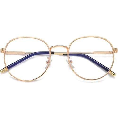 Zilead Fashion Classic Metal Anti-Blue Light Glasses Women Men Vintage Round Frame Computer Goggles Blue Ray Blocking Eyeglasses