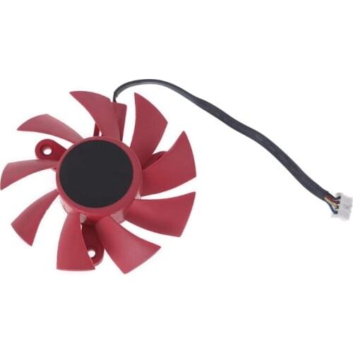 1pc Original Red FD8015U12S VGA Fan Graphics Card Cooling Fan for AMDRX570 580 Radiator 4Pin 12V 0.5A Fan 75mm/2.95in Y
