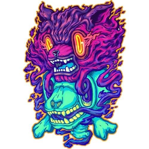 Hot 13 Cm X 9.2cm for Ghost Cat Creative Car Sticker Waterproof Decal Occlusion Scratch Sunscreen Suitable for Car Laptop Bike