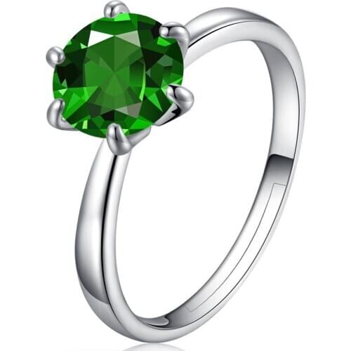 Supply Simple Color Six-Claw Cpen Ring Gold-Plated Various Zircon Rings, Charm And Selling Simple Couple Live Ring