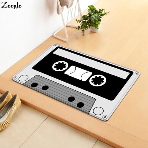 Zeegle Door Mat Anti Slip Bathroom Doormat Hallway Floor Rug Absorbent Living Room Carpet Polyester Floor Rug Washable Floor Mat