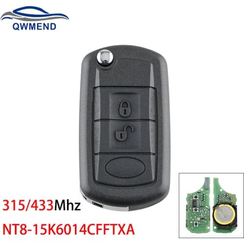 BHKEY NT8-15K6014CFFTXA 3 Buttons Smart Remote Car Key for Land Rover Range Rover Sport 2010-2015 315/433mhz Flip Key for Car