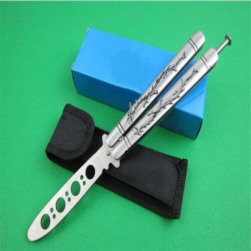 Butterfly Double Dragon C40s Training Knife 440C Not Sharp Blade Steel High Hardness Outdoor Survivcal Hunting Camping Tool