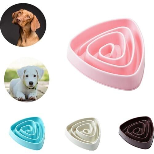Triangular Dog Slow Feeder Bowl Fun Non Slip Puzzle Bowl Prevent-Choking Healthy Feeder Slow Feeder Dogs Bowl Cat Bowls