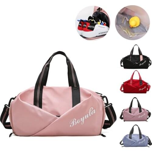 Ladies gym bag sports fitness handbag training shoe bag travel wet and dry yoga mat