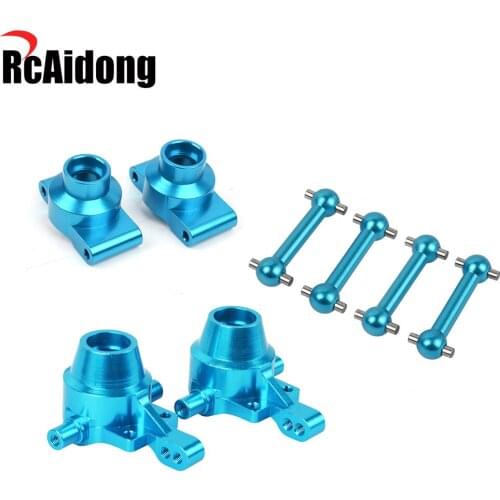 1 Set Front Rear Knuckle Arm Steering Cup Upright Hub Carrier & 4Pcs for Tamiya TT-01 TT01E TT02 Dog Bone Drive Shaft Kit Parts