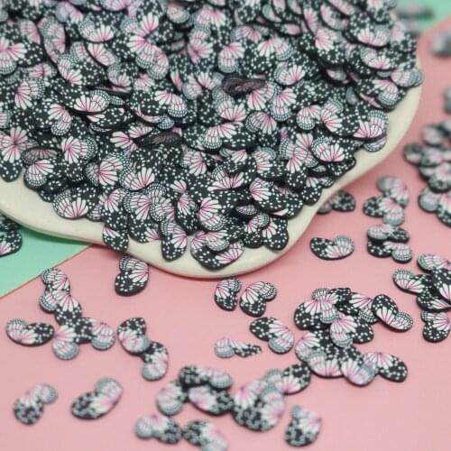 100g/lot Colorful Butterfly Wings Slices Polymer Clay Sprinkles for Slime Filling Accessories DIY Nail Art Decoration Crafts 5mm