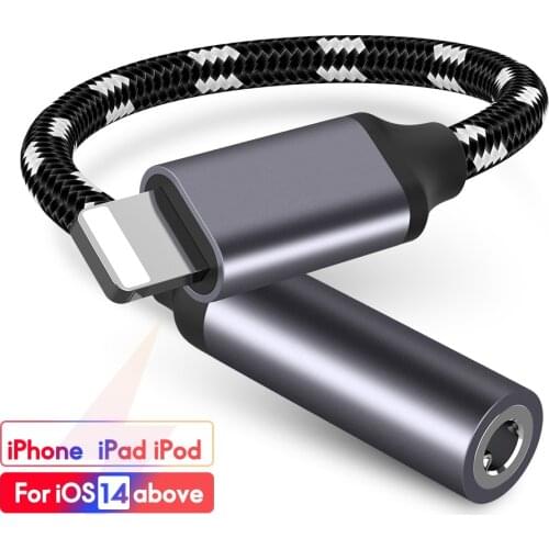 8 Pin To 3.5mm Jack AUX Cable Type-C Interface To AUX Headphone Adapter Audio Kable Connector Splitter For iPhone 12/11 Redmi 10