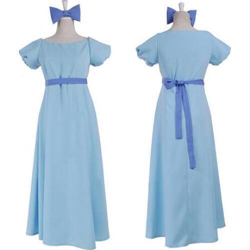 Free shipping Peter Pan Wendy Dress Cosplay Costume Anime PeterPan Clothing halloween costume S-XL