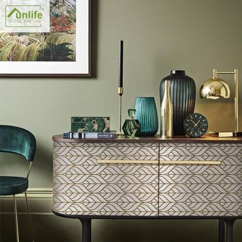 Future Shape Faux-Metallic Wall Sticker Art Wallpaper TV Background Wall Furniture Modified Stickers Wallpaper