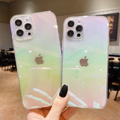 For iPhone 12 Case iPhone11Pro MAX Transparent Chameleon 12Pro X XS Protection Case Hard Web Celebrity Same Style New Magic XR