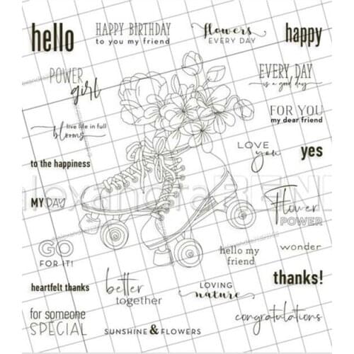 Flower stamps Clear Stamp for Scrapbooking Transparent Silicone Rubber DIY Photo Album Decor 0769