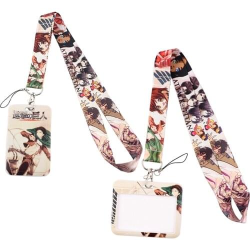 ER754 Anime Attacking Giant Lanyard For Key Neck Strap Lanyard ID Badge Holder Key Chain Holder Hang Rope Key Rings Kids Gifts