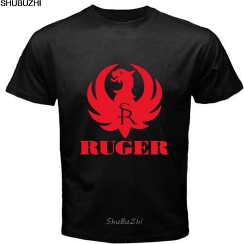 Ruger Pistol Gun Revolver 2nd Amendment Gun Firearms Black T-Shirt Size S-5XL Cartoon t shirt men Unisex New Fashion sbz3172