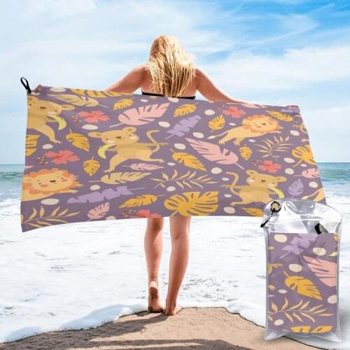 Wearable Bath Towel Kids Monkey Lion Soft and Absorbent Unique Towel for Hotel Home Bathroom Gifts Women Bathrob