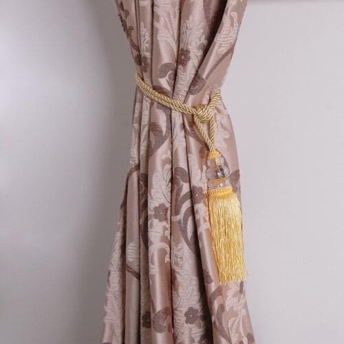 2Pcs/set New Crystal Beaded Tassel Multi-colored Curtain Rope Buckle Tieback Decorative Tie Home Decor Cord for Room Accessories