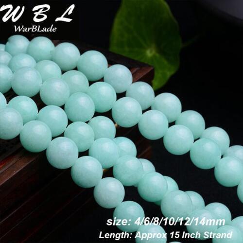 WarBLade 6mm 8mm 10mm 12mm Top Quality Natural Stone Amazonite Beads Round Loose Beads For DIY Bracelet Necklace Jewelry Making